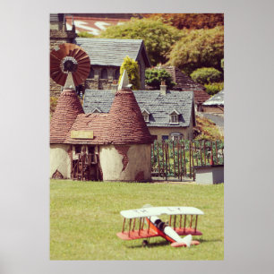 Póster Antigua aldea de modelos franceses