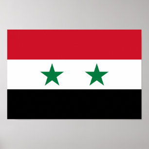 Póster Antigua bandera de Siria
