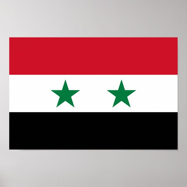 Póster Antigua bandera de Siria (Frente)