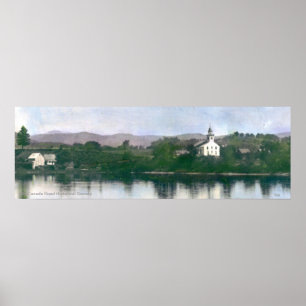 Póster Antigua Casa de Encuentro Libre en Bingham, Maine