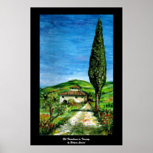 Póster Antigua casa de granja en Chianti - Paisaje de Tos
