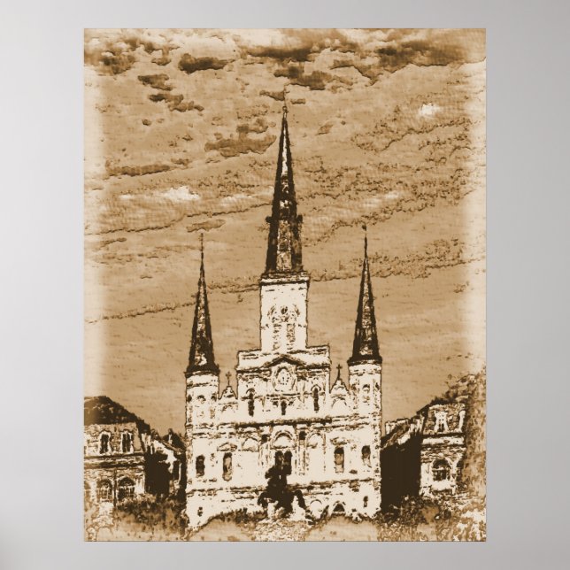 Póster Antigua Catedral de San Luis (Frente)