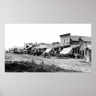 PÓSTER ANTIGUA CIUDAD DE DODGE OCCIDENTAL, KANSAS