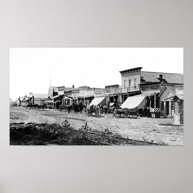 PÓSTER ANTIGUA CIUDAD DE DODGE OCCIDENTAL, KANSAS (Frente)