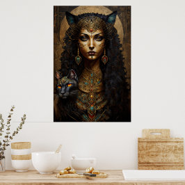 Póster Antigua diosa egipcia Bastet