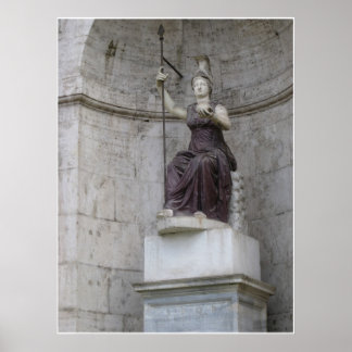 Póster Antigua estatua romana en Italia