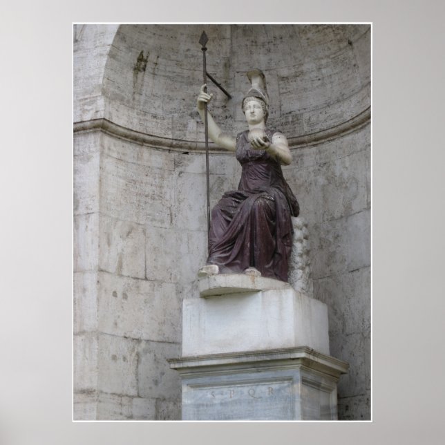 Póster Antigua estatua romana en Italia (Frente)