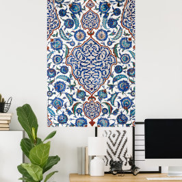 Póster Antigua Floral Otomana Iznik