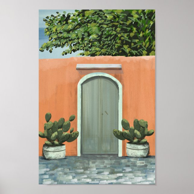 Póster Antigua Guatemala poster de viajes vintage (Frente)