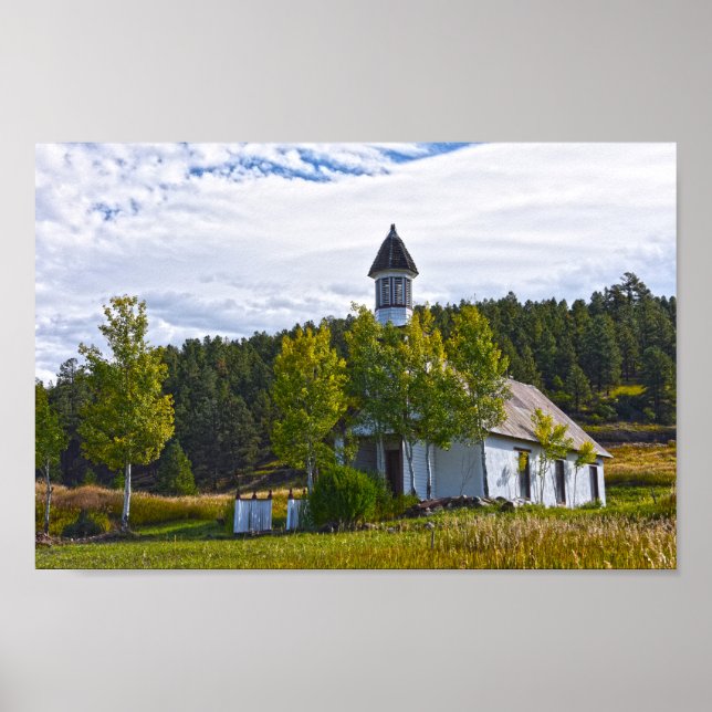 Póster Antigua Iglesia de las Primas de Pagosa, Colorado (Frente)