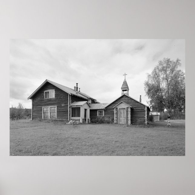 Póster Antigua iglesia y casa parroquial (Frente)