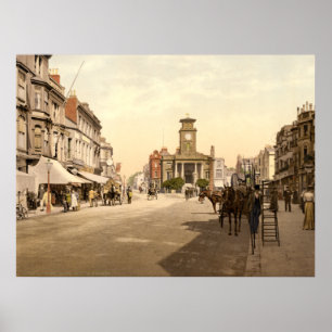 Póster Antigua Inglaterra, Worthing, West Sussex Reino Un