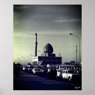 Póster Antigua Irak Bagdad Mezquita Buniya