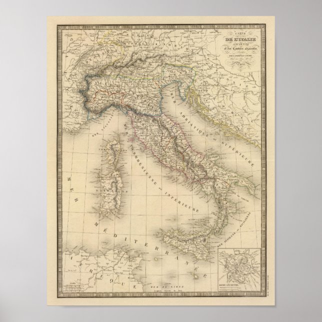 Póster Antigua Italia 3 (Frente)