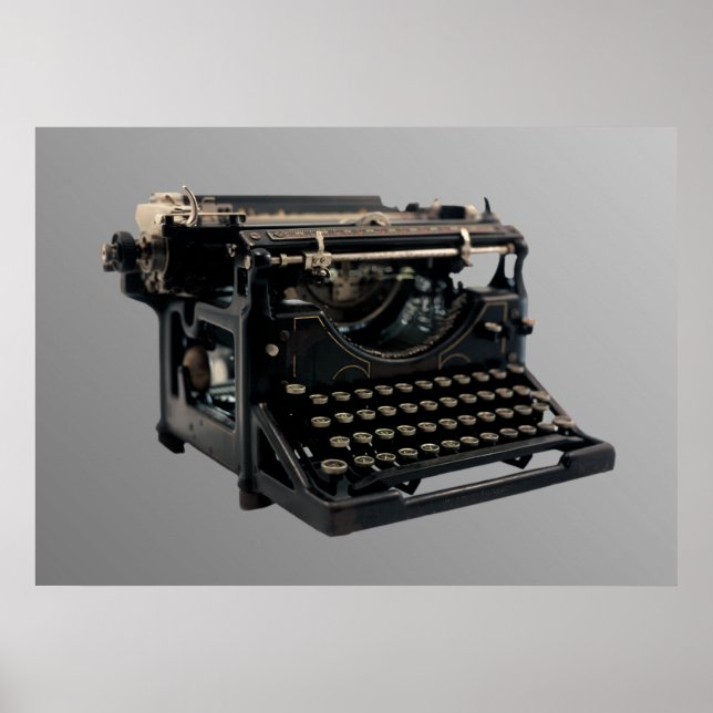 Póster Antigua máquina de escribir (Frente)