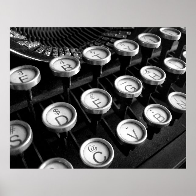 Póster Antigua máquina de escribir (Frente)