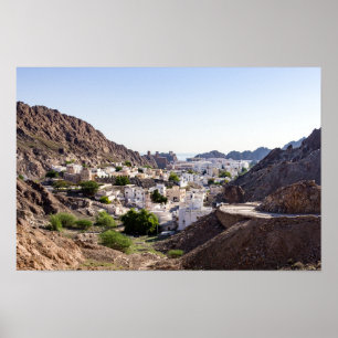 Póster Antigua Muscat ciudad histórica original de Muscat
