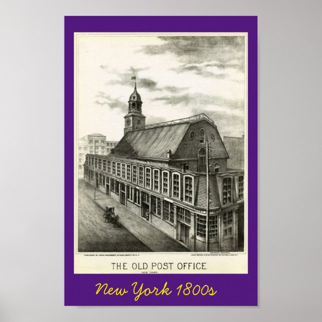 Póster Antigua oficina de correos Poster de Nueva York de (Frente)