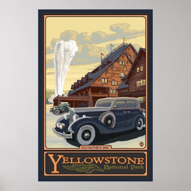 Póster Antigua posada fiel - Parque Nat'l Yellowstone (Frente)