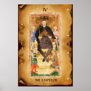 PÓSTER ANTIGUA RENACIMIENTO TAROTS 4 / EMPEROR