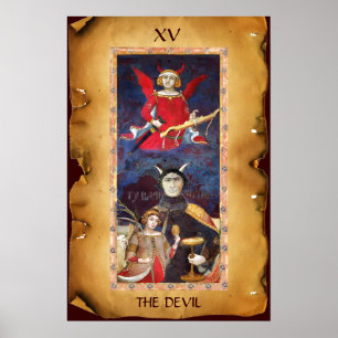 PÓSTER ANTIGUA RENAISSANCE TAROTS 15 / EL DIABLO