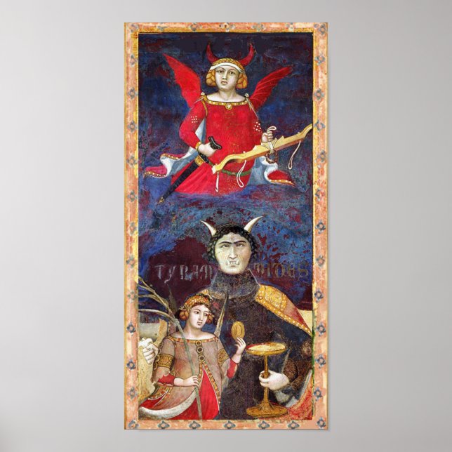 PÓSTER ANTIGUA RENAISSANCE TAROTS 15 / EL DIABLO (Frente)