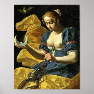 PÓSTER ANTIGUA RENAISSANCE TAROTS 18 / LA LUNA