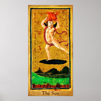 PÓSTER ANTIGUA RENAISSANCE TAROTS 19 / EL SOL