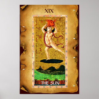 PÓSTER ANTIGUA RENAISSANCE TAROTS 19 / EL SOL