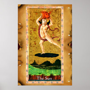 PÓSTER ANTIGUA RENAISSANCE TAROTS 19 / EL SOL