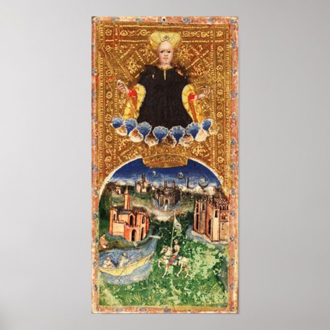 PÓSTER ANTIGUA RENAISSANCE TAROTS 21 / EL MUNDO (Frente)