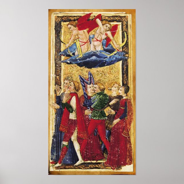 PÓSTER ANTIGUA RENAISSANCE TAROTS 6 / LOS AMANTES (Frente)