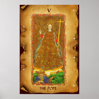 PÓSTER ANTIGUA RENAISSANCE TAROTS V / PAPA