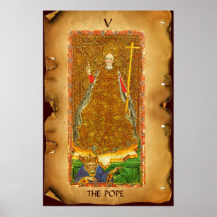PÓSTER ANTIGUA RENAISSANCE TAROTS V / PAPA