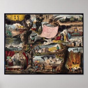 Póster Antigua representación del apocalipsis