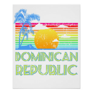 Póster Antigua República Dominicana Tropical