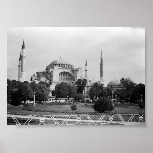 Póster Antigua Turquía basílica de Santa Sofía de Estambu