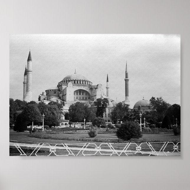 Póster Antigua Turquía basílica de Santa Sofía de Estambu (Frente)