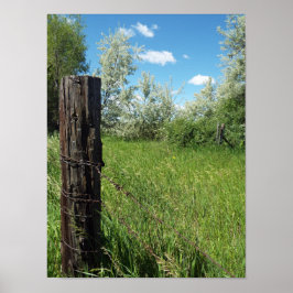 Póster Antigua valla de campo