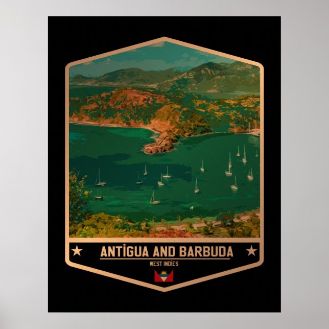 Póster Antigua y Barbuda (Frente)