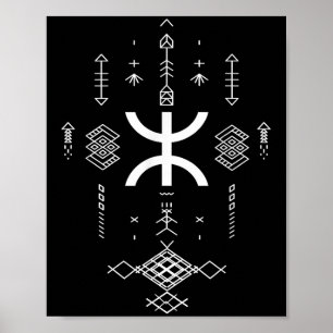 Póster Antiguas mujeres amazigh bereberes tatuadas