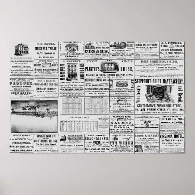 Póster Antigüedad del periódico (Frente)