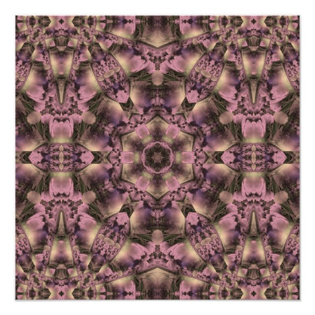 Póster Antigüedad rosada victoriana (Anverso)