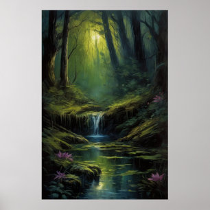 Póster Antiguo bosque oscuro