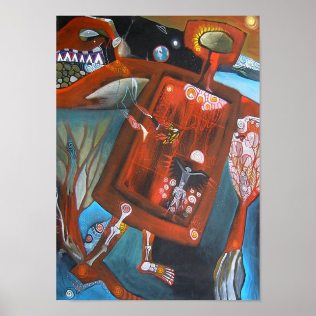 PÓSTER ANTIGUO CHAMAN DE CULTIVO (Frente)