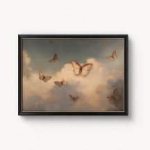 Póster Antiguo Cielo Mariposa Dorada