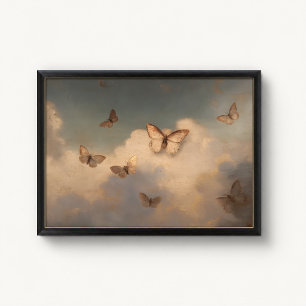 Póster Antiguo Cielo Mariposa Dorada