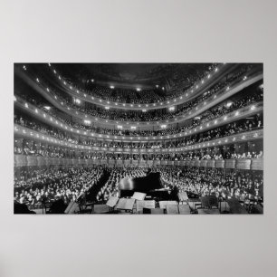 Póster Antiguo Concierto Metropolitano de Ópera - NYC 193