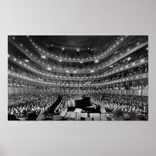 Póster Antiguo Concierto Metropolitano de Ópera - NYC 193 (Frente)