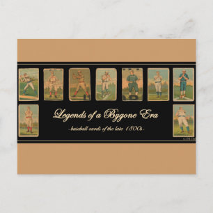 Poster antiguo de la tarjeta de béisbol vintage